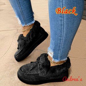 Women Suede Bootie Slippers